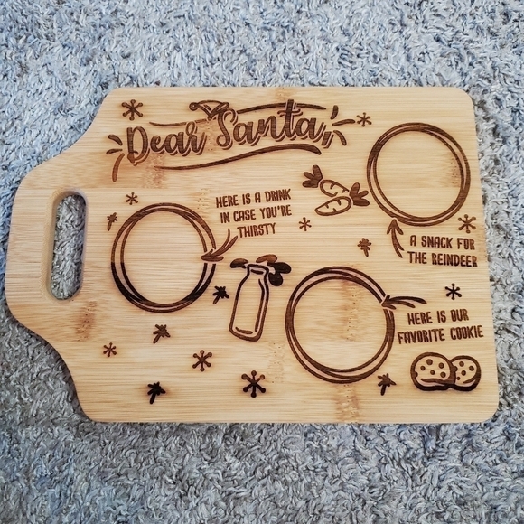 WOODEN Engraved Treats for Santa Board - Picture 2 of 6